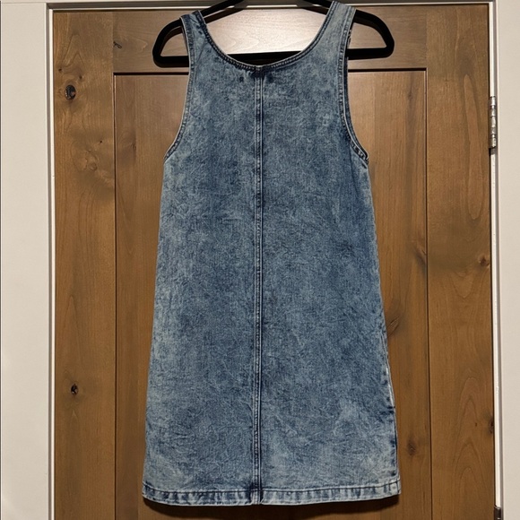 Malonacia Denim Overall Jumper Dress Womens 4 Heavily embroidered Floral Cotton - Picture 2 of 14